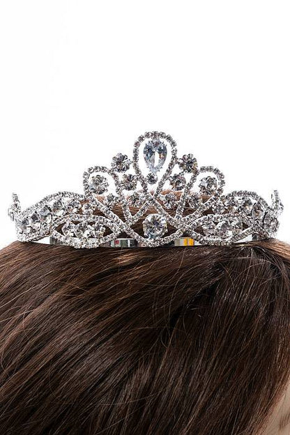 2" Rhinestone Tiara Silver