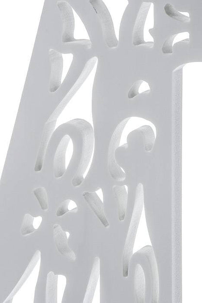 19.75" Carved Letter "m" White