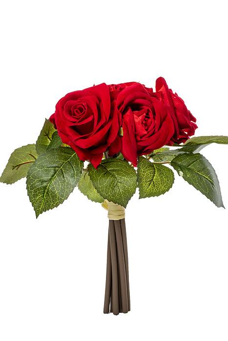 11&quot; Velvet Rose Bundle Red