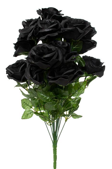 22" Silk Mirco Peach Rose Bush Black