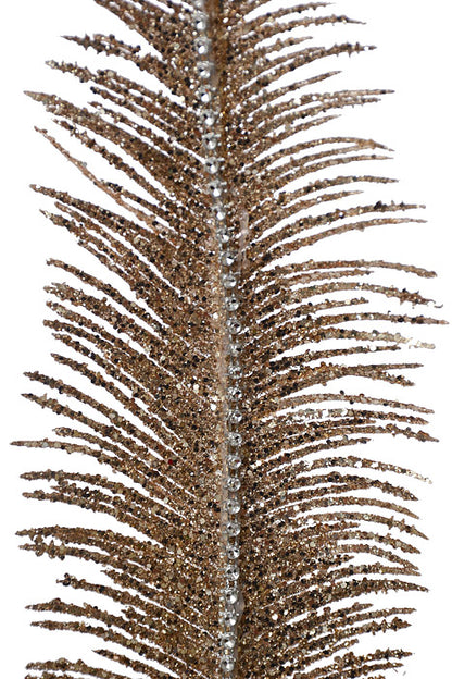 30" Glitter With Jewel Fern Spray Champagne