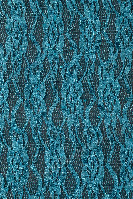 6" X 10yds Sparkle Lace Roll Turquoise