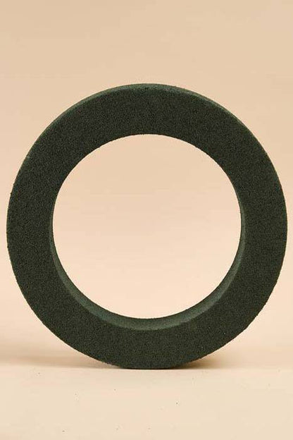 16&quot; Styrofoam Flat Wreath Green