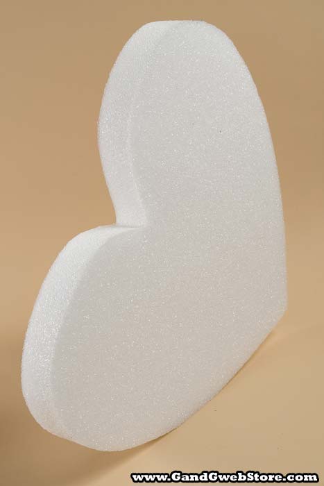 18&quot; White Solid Heart Ea