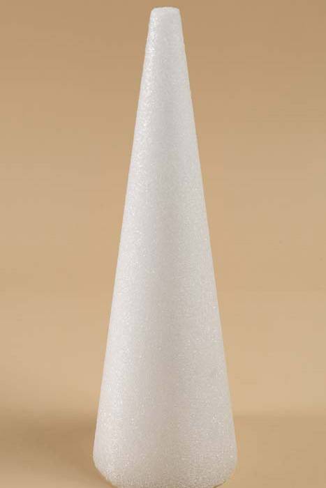 5" X 15" Styrofoam Cone White Ea