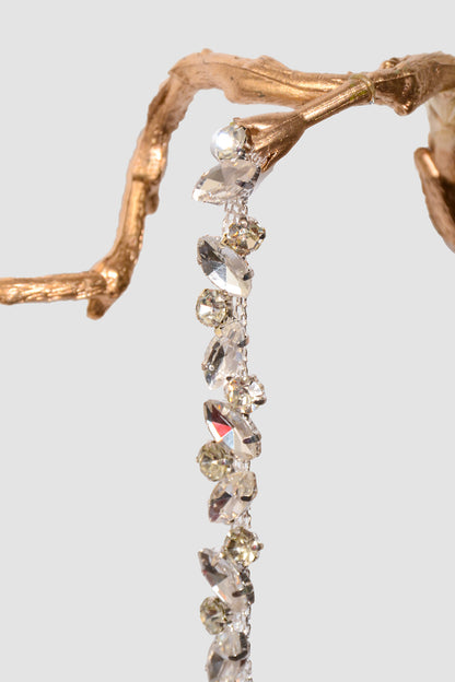 40" Diamond Amaranthus Hanging Spray Silver