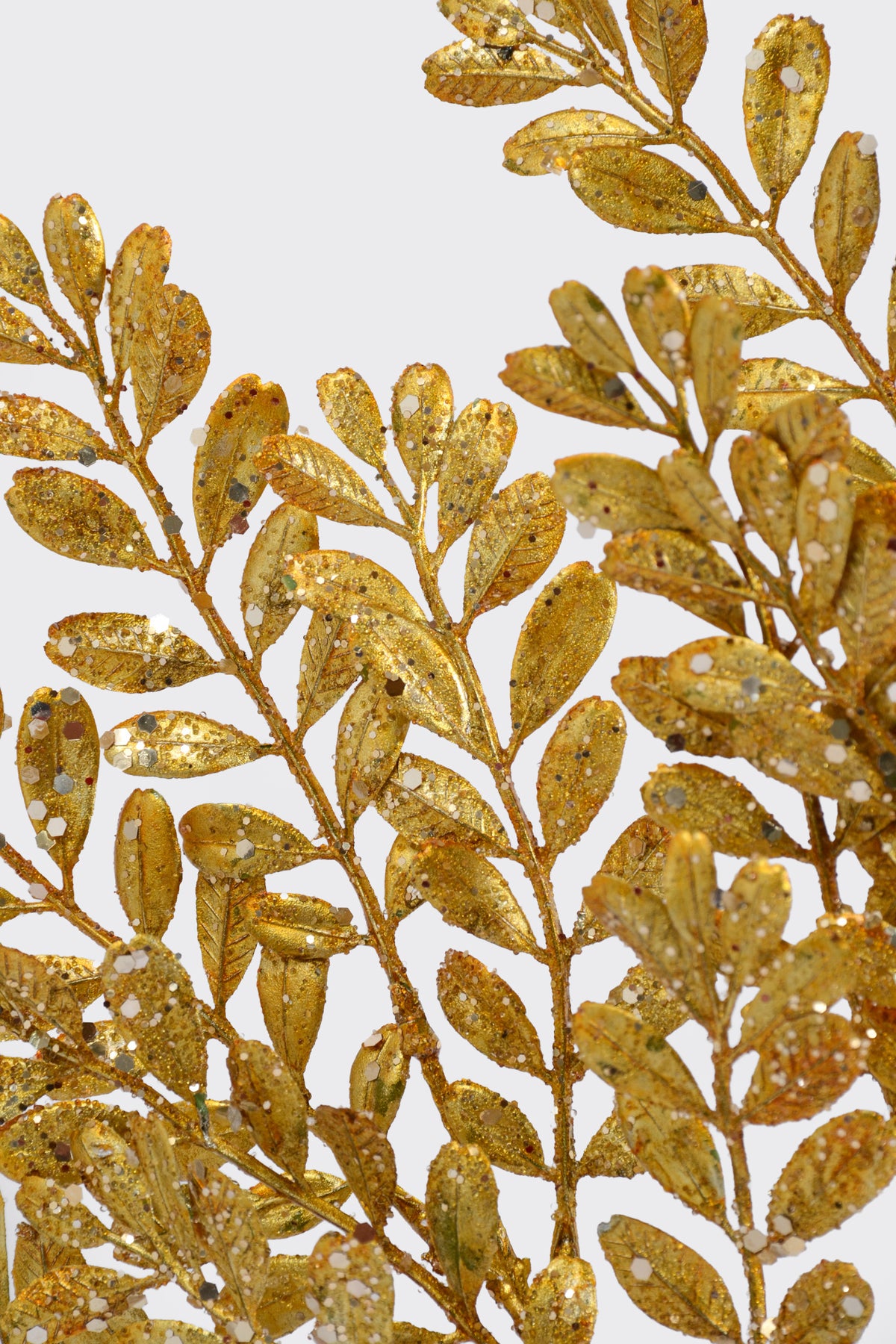 26" Glitter Fern Spray Gold