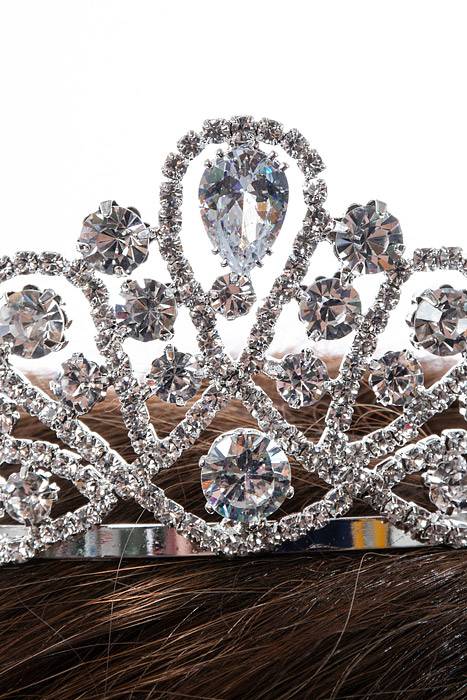 2" Rhinestone Tiara Silver