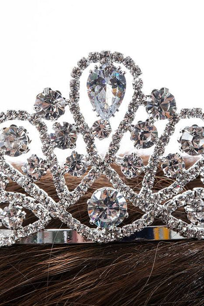 2" Rhinestone Tiara Silver