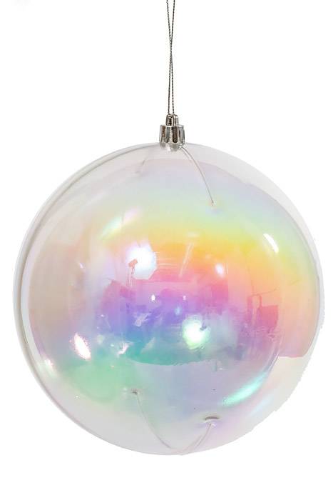 150mm Ball Clear Iridescent Bx/2