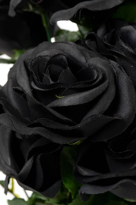 22" Silk Mirco Peach Rose Bush Black