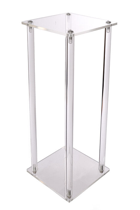 24" Crystal Acrylic Rectangular Stand Clear