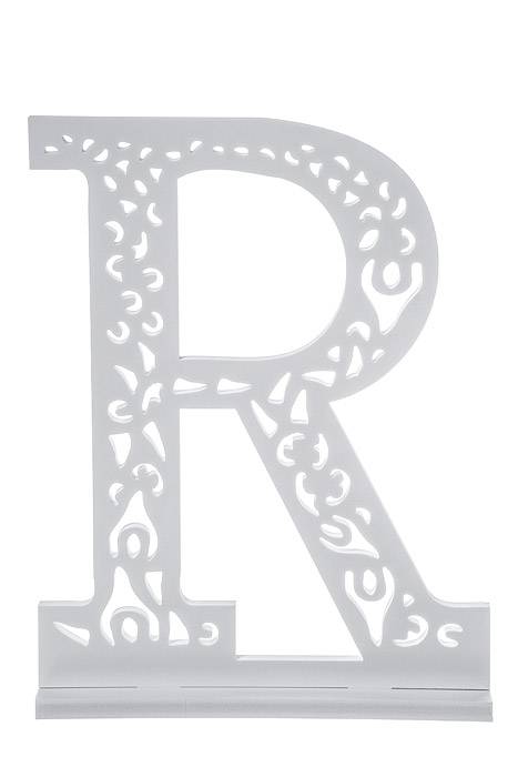 19.75" Carved Letter "r" White