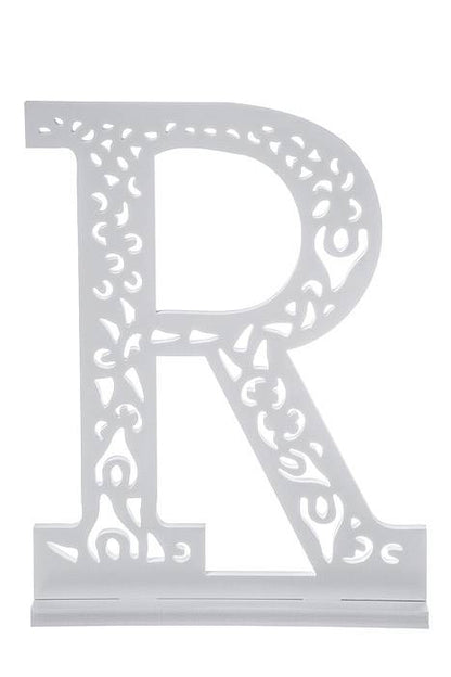 19.75" Carved Letter "r" White