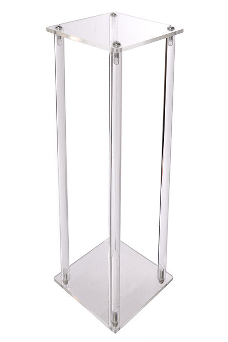 32" Crystal Acrylic Rectangular Stand Clear