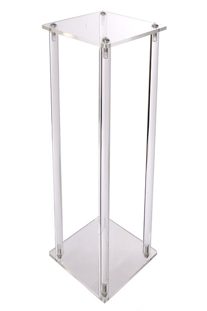 32" Crystal Acrylic Rectangular Stand Clear