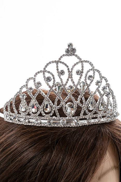 3.5" Rhinestone Tiara Silver