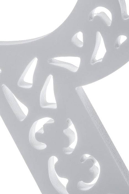 19.75" Carved Letter "r" White