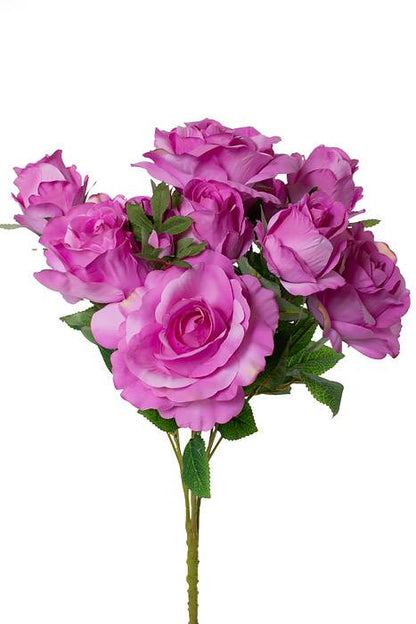 19" Rose/rose Bud Bush X10 Lavender