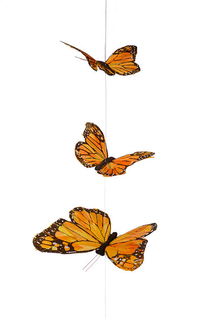 4" &amp; 7"  Butterfly Garland Orange