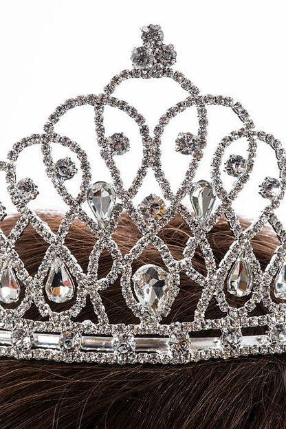 3.5" Rhinestone Tiara Silver