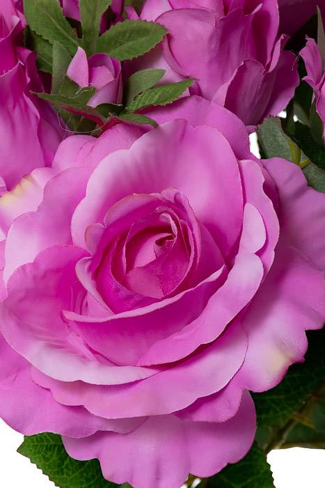 19" Rose/rose Bud Bush X10 Lavender