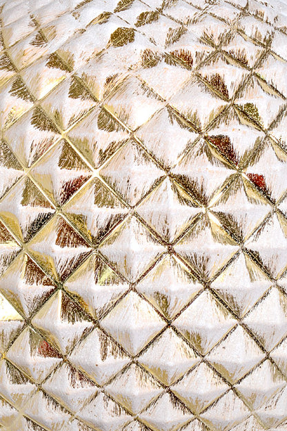 250Mm Durian Ball W/Glitter Ornament Shiny Gold