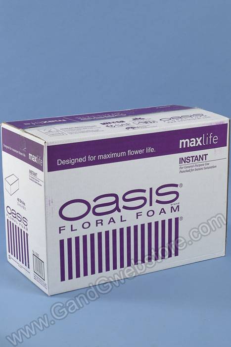 3" X 4" X 9" Oasis Instant Floral Foam Brick Green Cs/48