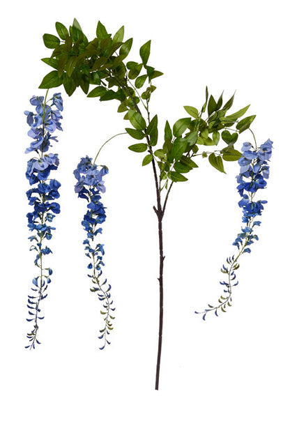 69" Silk Wisteria Hanging Spray Blue