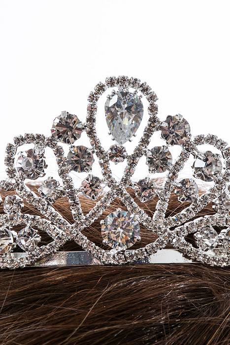 2" Rhinestone Tiara Silver