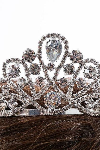 2" Rhinestone Tiara Silver