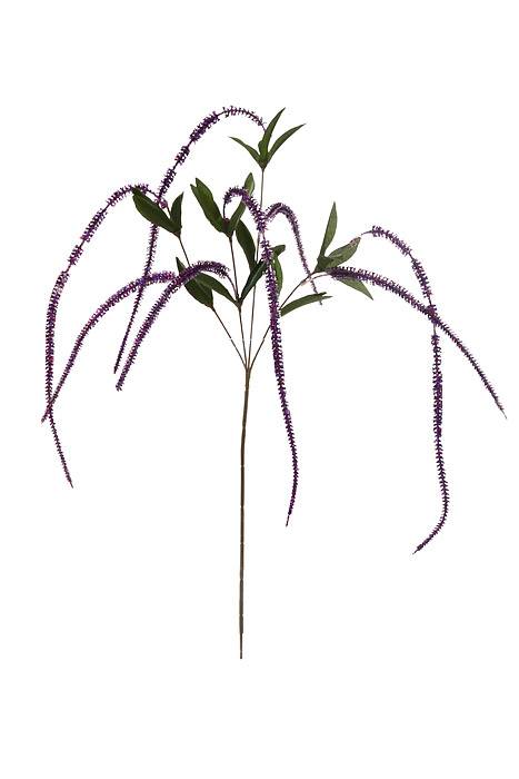 36" Glittered Amaranthus Spray Purple