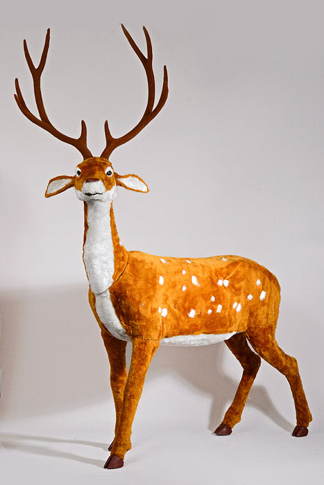 58" Walking Reindeer Brown/White