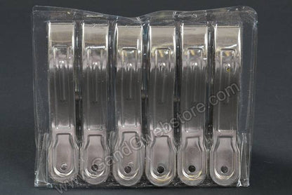 4.5" Metal Clip Silver Pkg/6