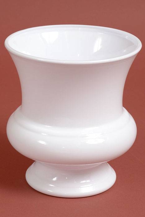 7" X 7.5" Designer Plastic Urn White