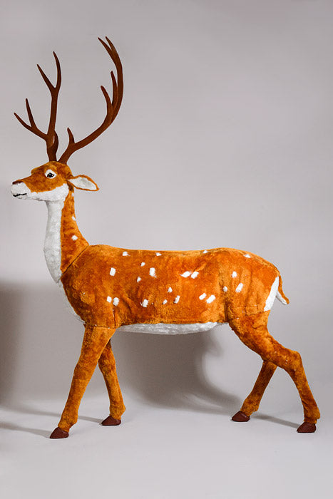 58" Walking Reindeer Brown/White
