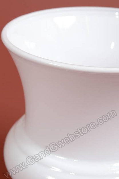 7" X 7.5" Designer Plastic Urn White