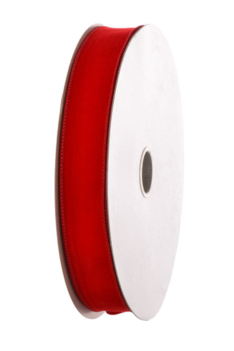 1.5" X 50Yds Wired Velvet Xmas Ribbon (Red)