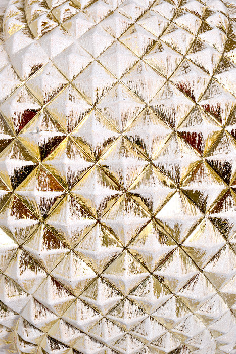 200Mm Durian Ball W/Glitter Ornament Shiny Gold