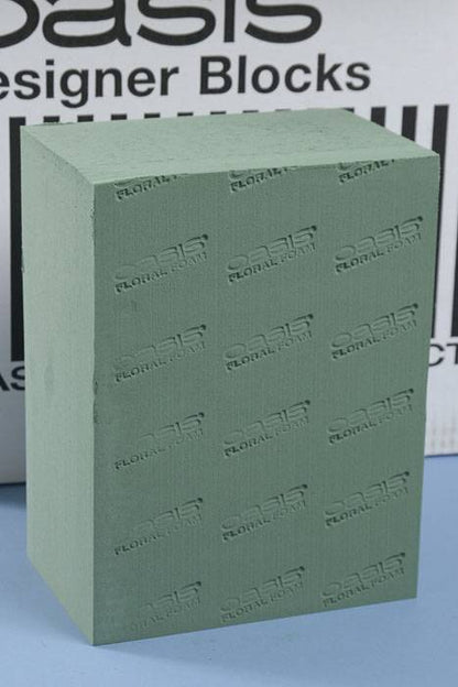 12" X 9" X 6" Floral Foam Designer Block Green Pkg/6