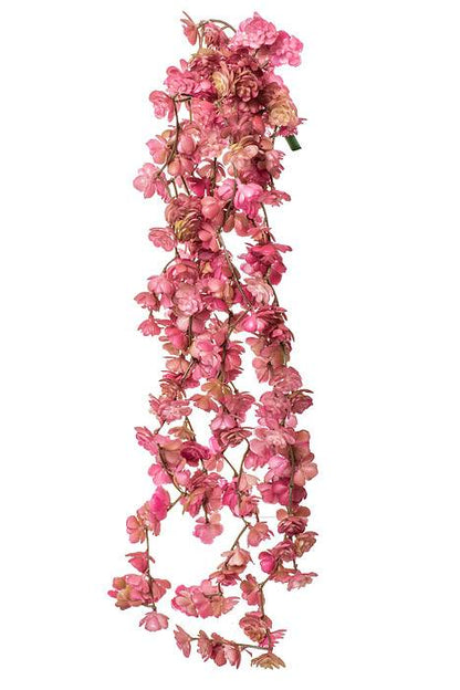 22" Plastic Real Touch Fountain Succulent Vine Pink