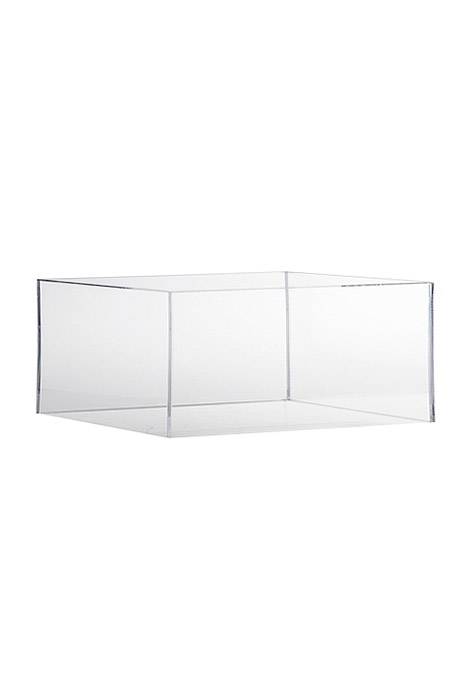 9.75" X 9.75" X 5" Acrylic Vase Clear