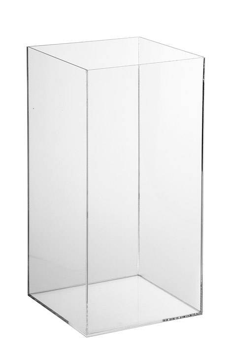 9.75" X 9.75" X 19.75" Acrylic Vase Clear