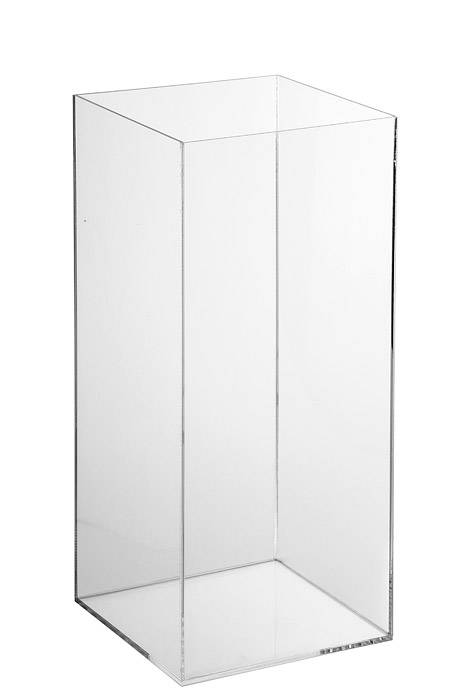 9.75" X 9.75" X 23.5" Acrylic Vase Clear