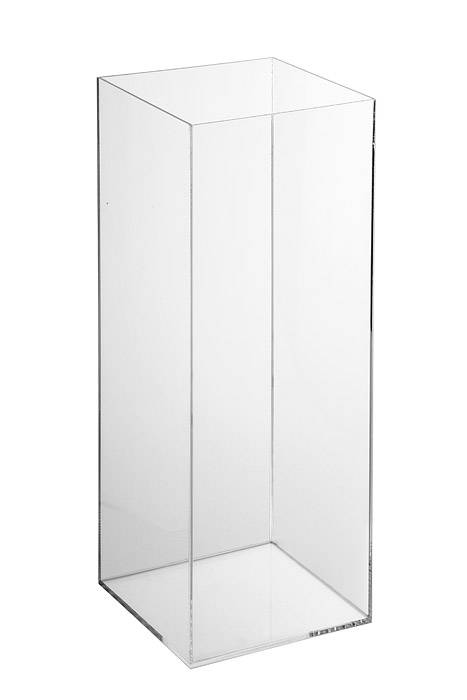 10" X 10" X 27.5" Acrylic Vase Clear