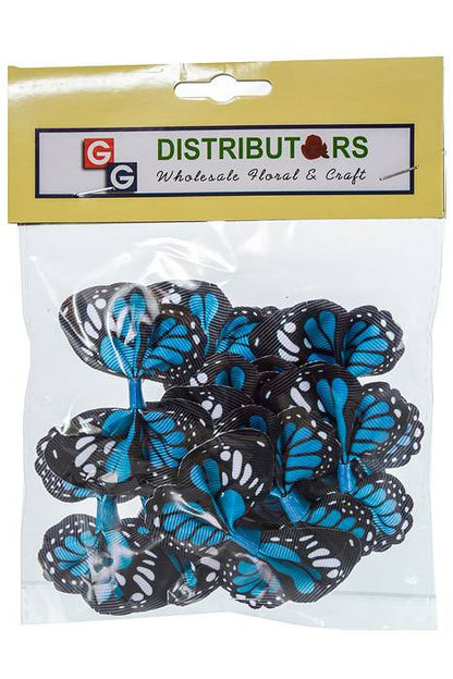 2.5" Ribbon Butterfly Copen/black Pkg/12