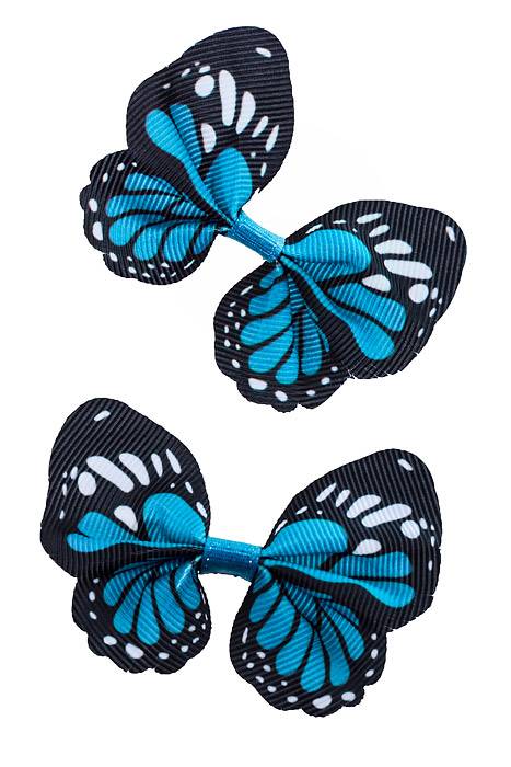 2.5" Ribbon Butterfly Copen/black Pkg/12