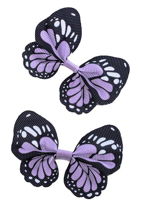 2.5" Ribbon Butterfly Light Orchid/black Pkg/12