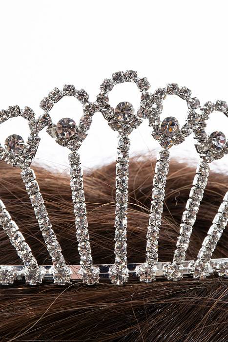 1.75" Rhinestone Tiara Silver
