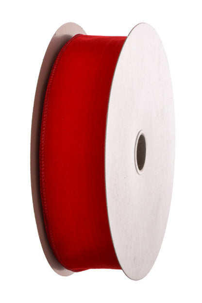 2.5" X 50Yds Wired Velvet Xmas Ribbon (Red)